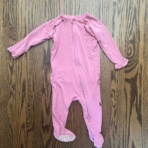 Adorable Pink Kids Infant Footed Ruffle One Piece